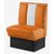 banquette américaine 1 place rétro bicolore orange et blanc