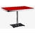 table vintage américaine Garland plateau rouge fraise laqué