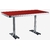 table vintage américaine Oceanside stratifié laqué rouge