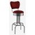 tabouret américain vintage avec dossier Tucson pivotant rouge ruby