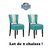 lot de chaises rétro Vegas vinyle vert turquoise