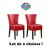lot de chaises de Diner Utah pieds bois vinyle uni