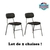 chaise rétro de restaurant et cuisine Red Rock vinyle noir