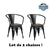 chaises de Diner style industriel assise bois wengé