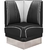 banquette d'angle de Diner canal en V noir et blanc