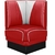 banquette d'angle de Diner patchwork en V vinyle rouge