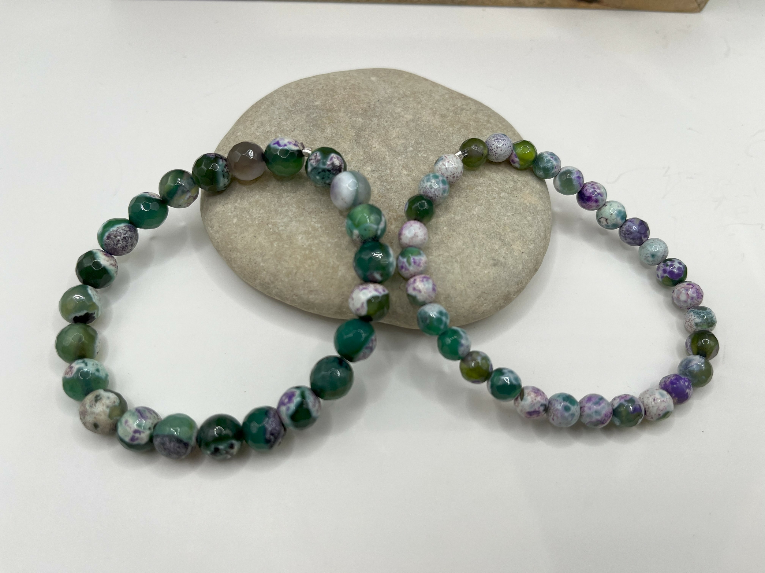 Agate Faceté Purple Green 4