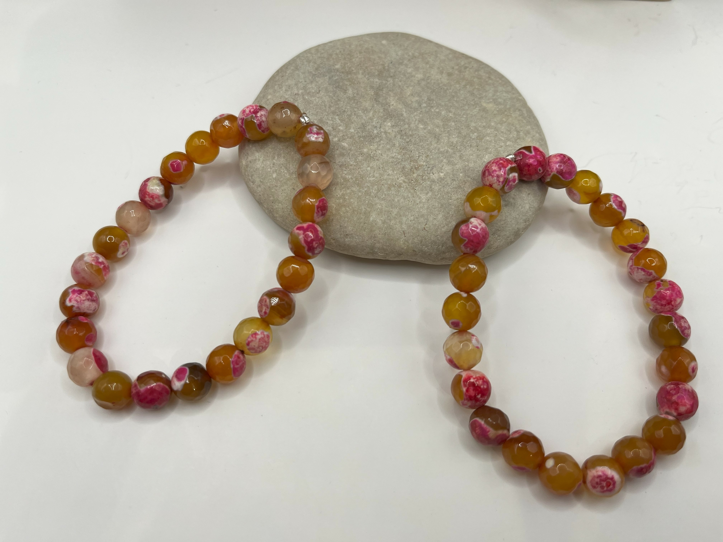 Agate Faceté Vanilla Strawberry 3