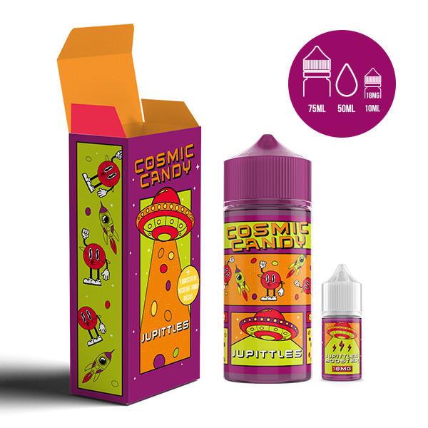 Jupittles 50ml - Cosmic Candy (+1 Booster 3mg Aromatisé !)