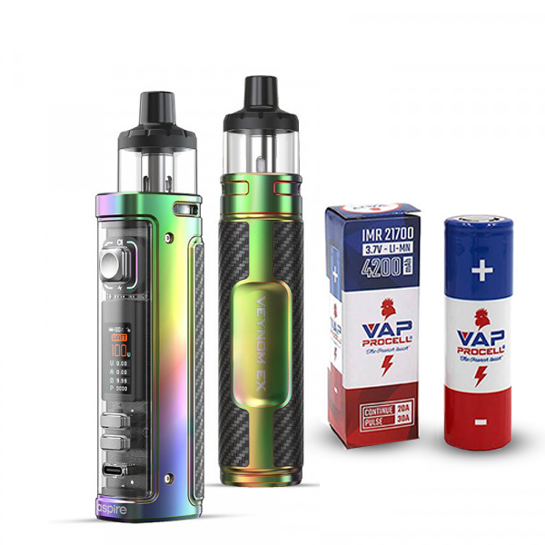 Pack Veynom EX 100w - Aspire (Accu 21700 Offert !)