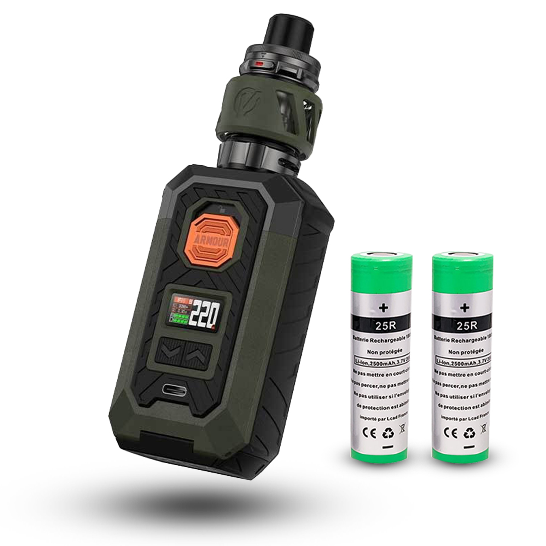 Pack Armour Max - Vaporesso (2 accus 18650 offerts)
