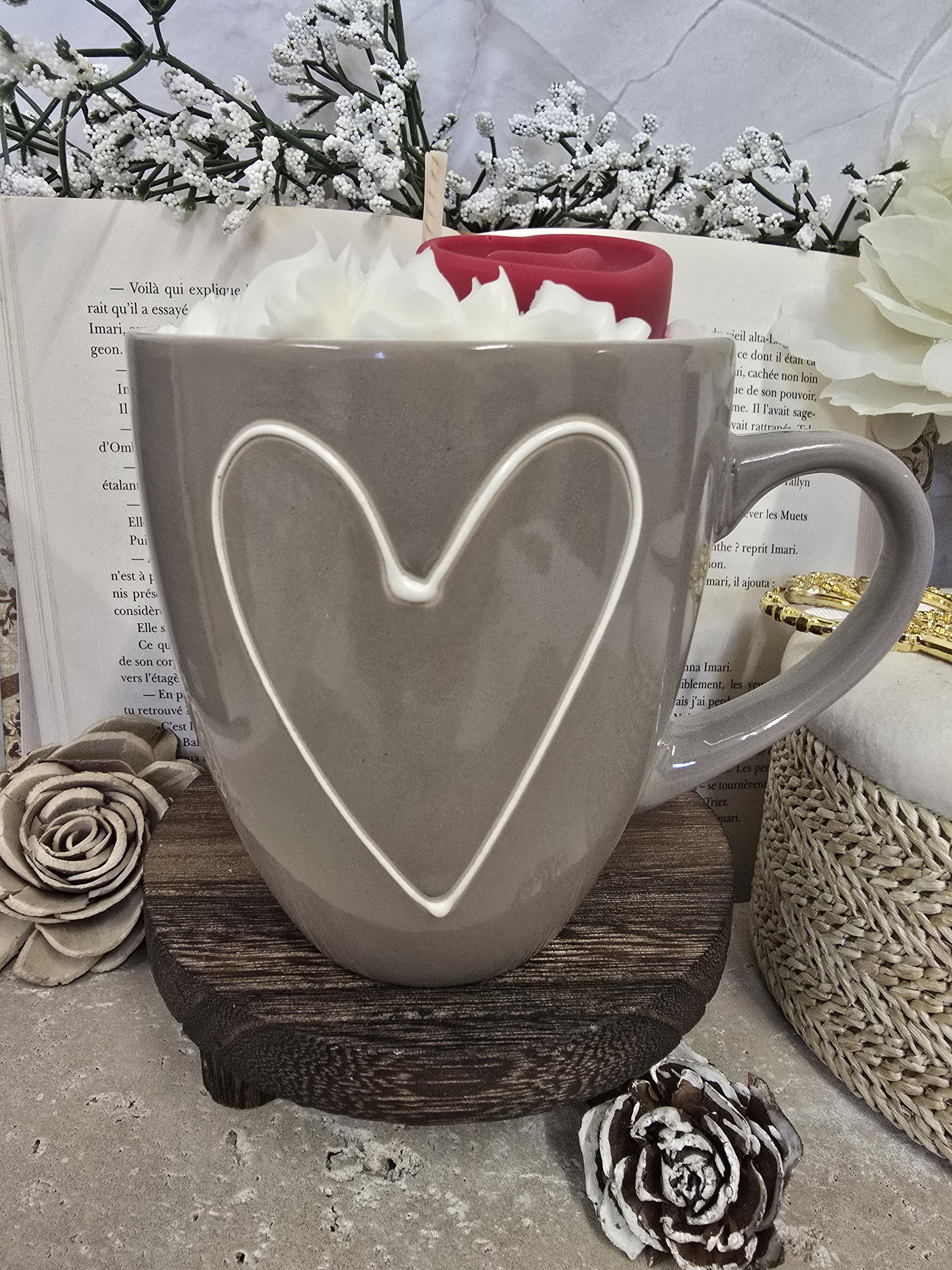 Bougie Saint valentin roc d\'amour
