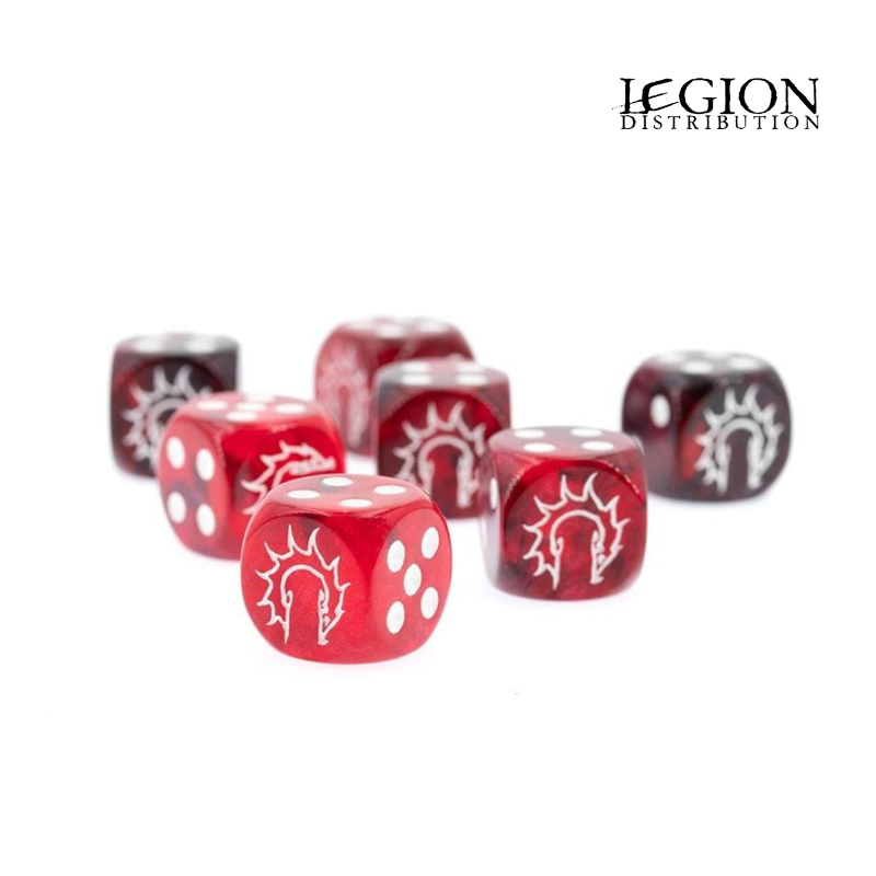 conquest-first-blood-logo-on-dark-redblack-marbled-dice-x24
