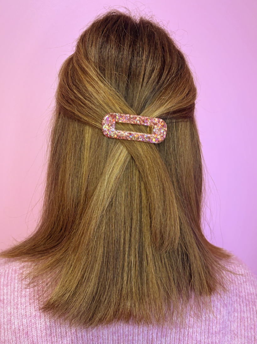 barrette rose taille