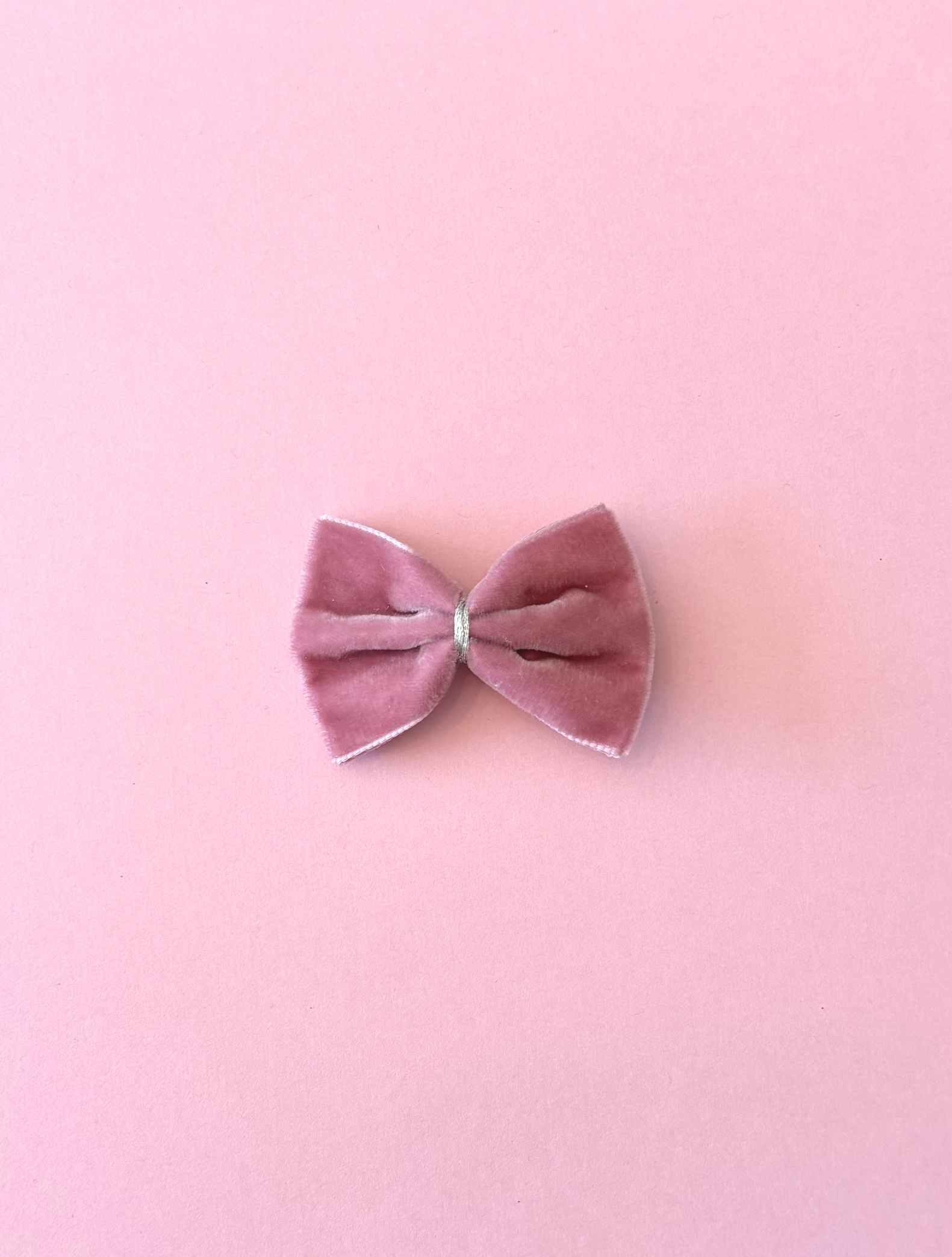 Barrette noeud velours Blush