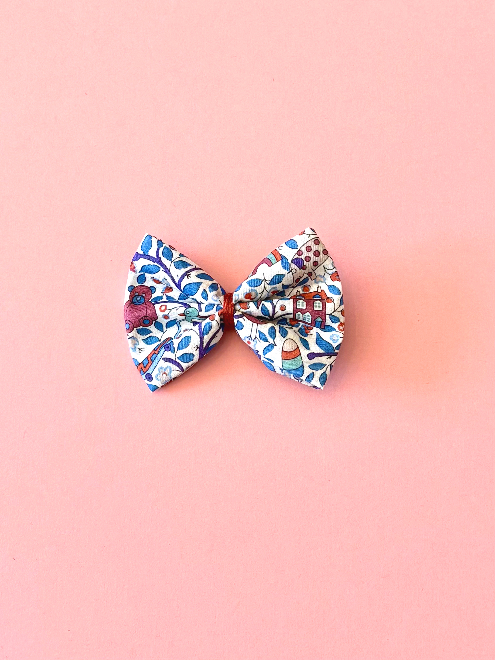 Barrette noeud Rêve indigo