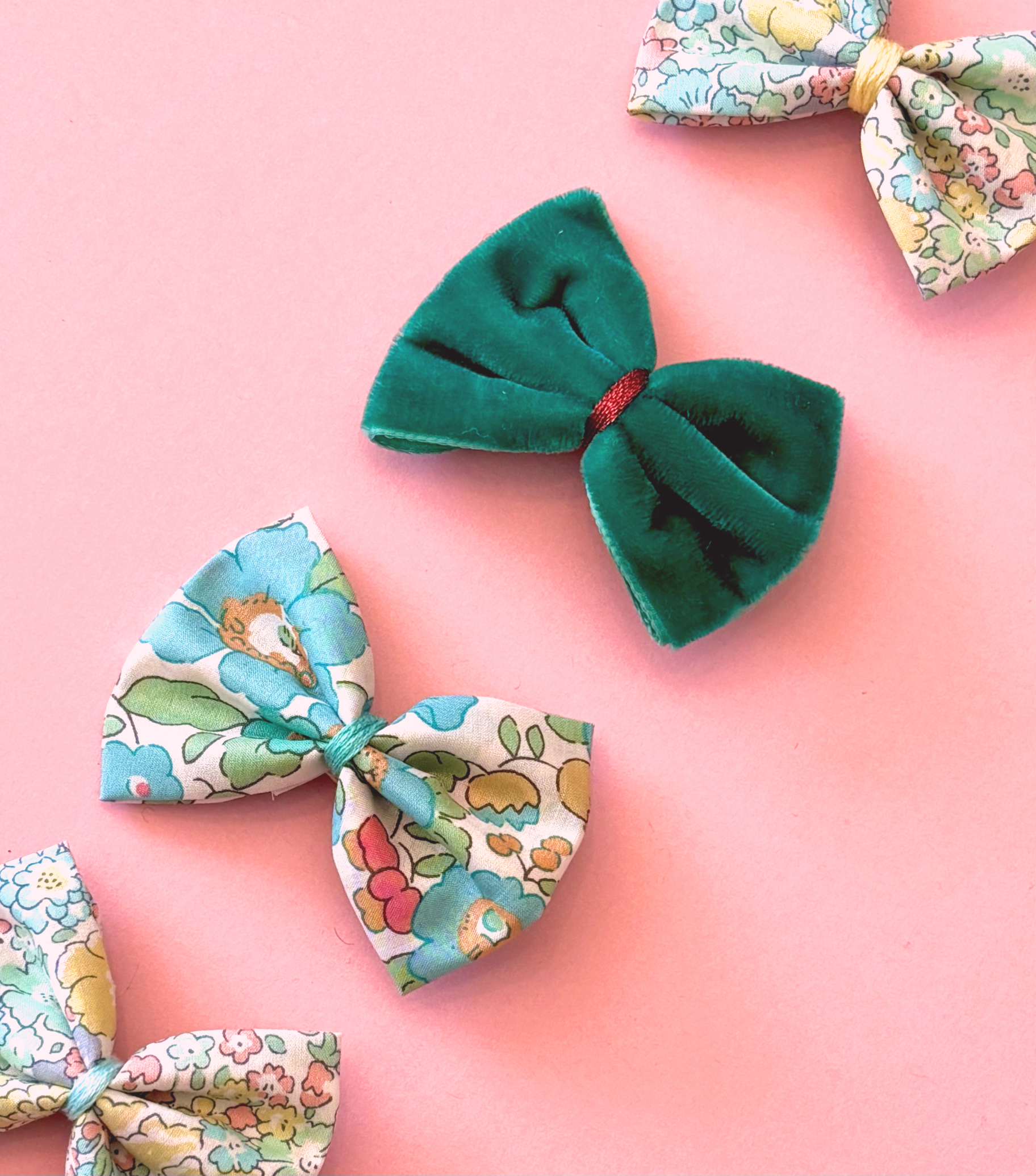 Barrette noeud multi vert