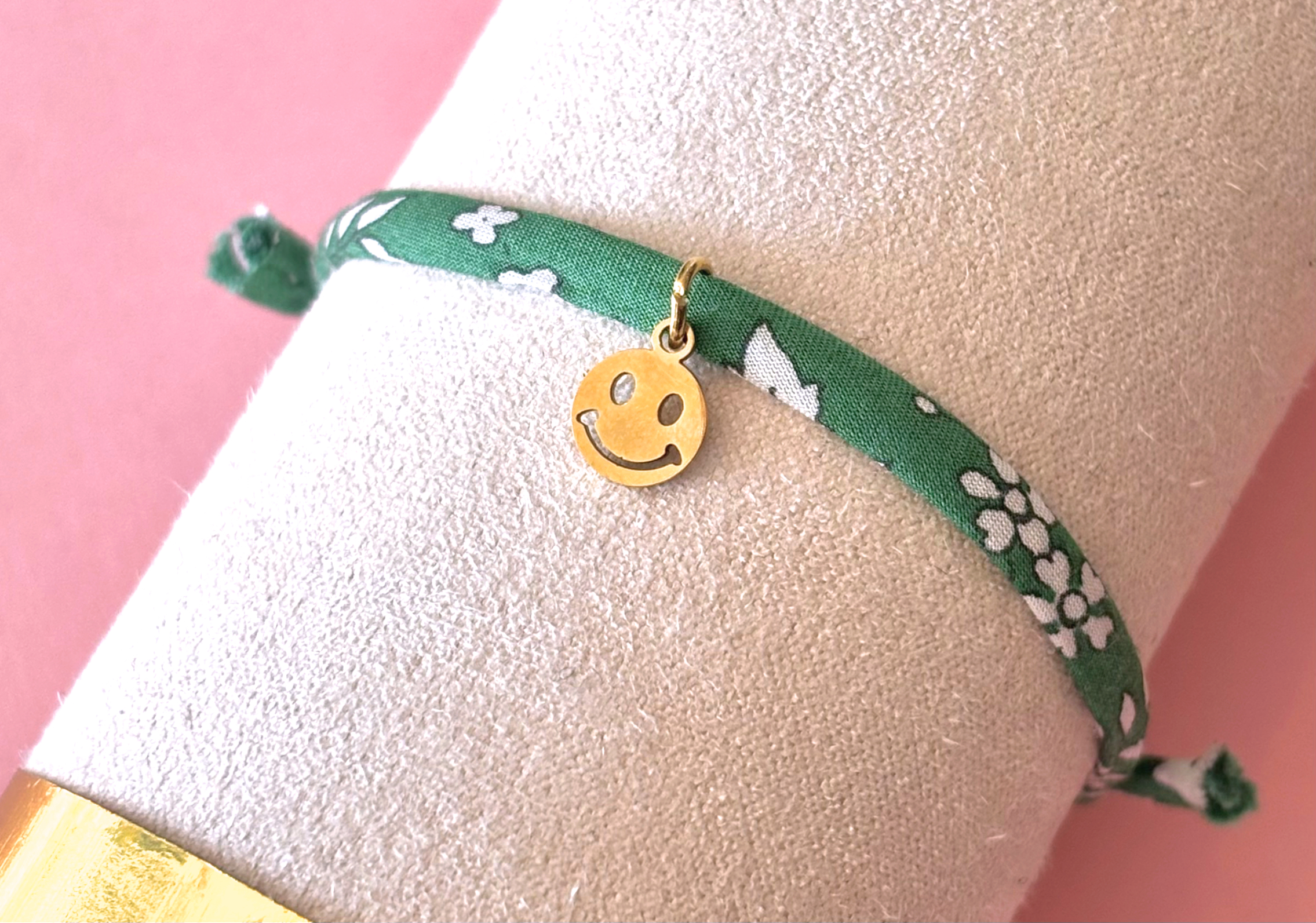 Bracelet en Liberty Smiley Day