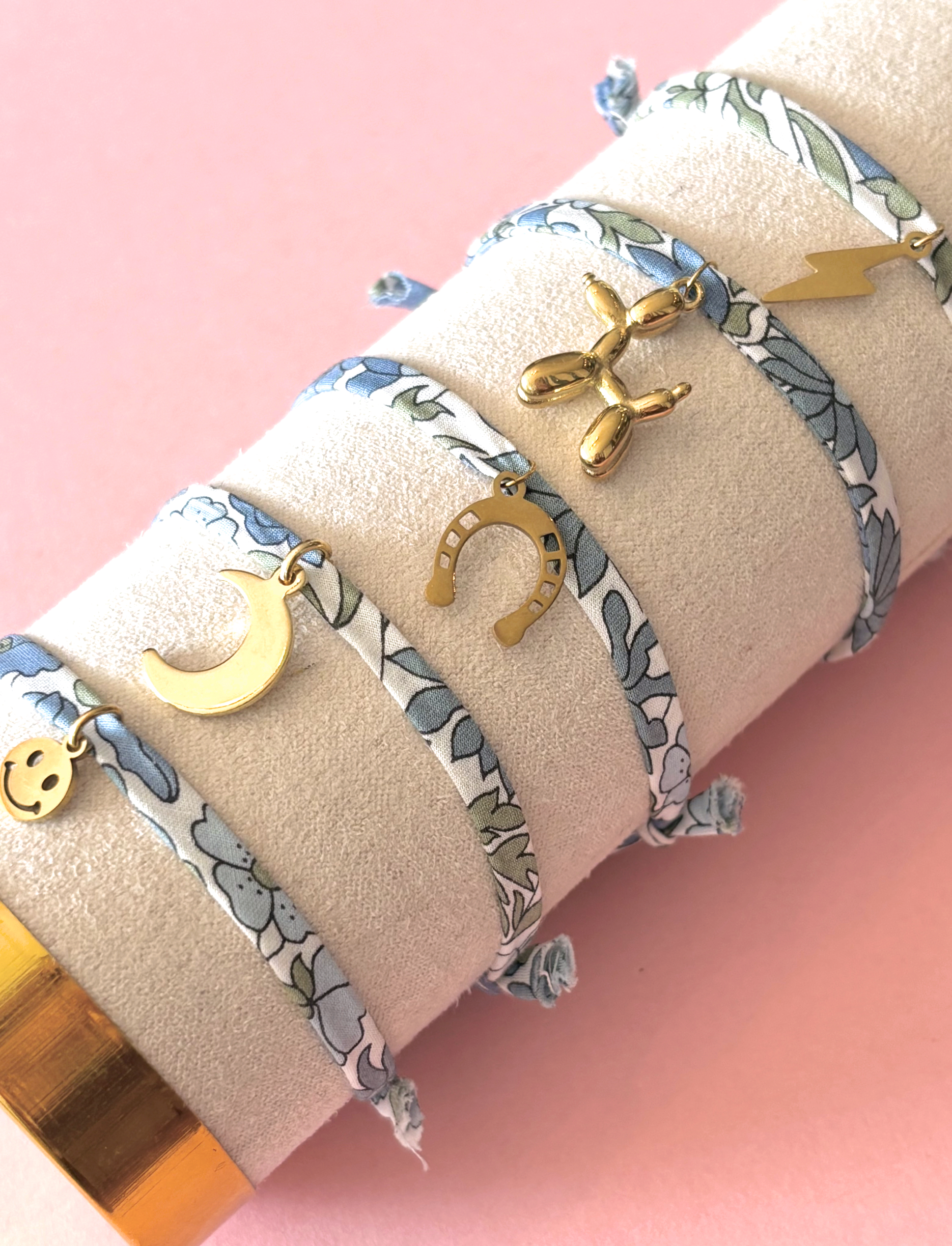 Bracelet en liberty multi bleu