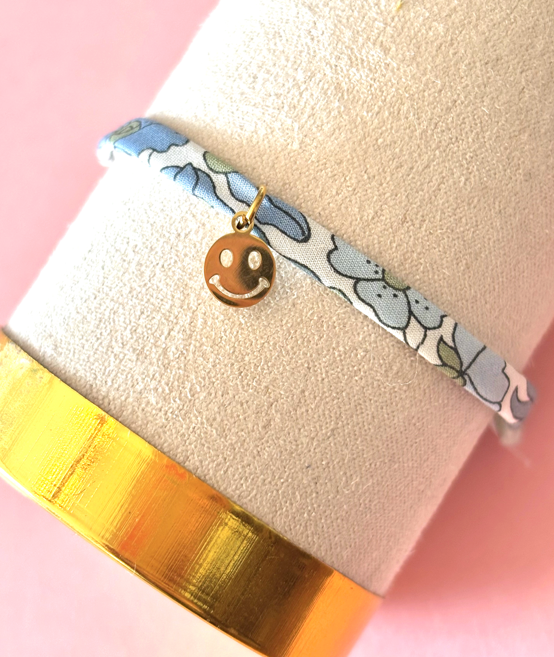 Bracelet en liberty Smiley Bloom