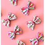 Barrette noeud multi rose 1