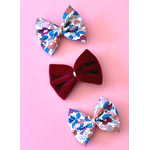 Barrette noeud trio Bleu_BDX