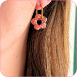 pampille fleur rose gold