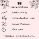 Fiche recette de lessive maison naturelle à diluer, ecologique et economique