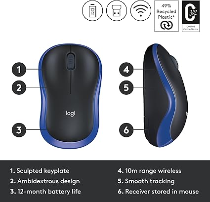 Logitech M185 bleu003