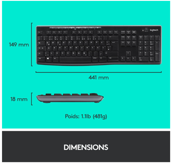 Clavier logitech MK270_007