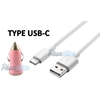 Cable Blanc + Chargeur Auto Rose