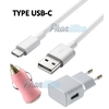 Cable Blanc + Chargeur Auto Rose + chargeur secteur blanc