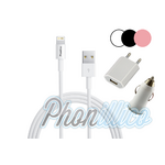 28-Cable+ChargeurSecteur+ChargeurAutoBlancChoix