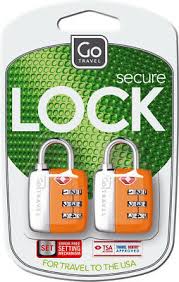 Pack de 2 mini cadenas à clés assortis Go Travel Mini Glo Travel Sentry TSA