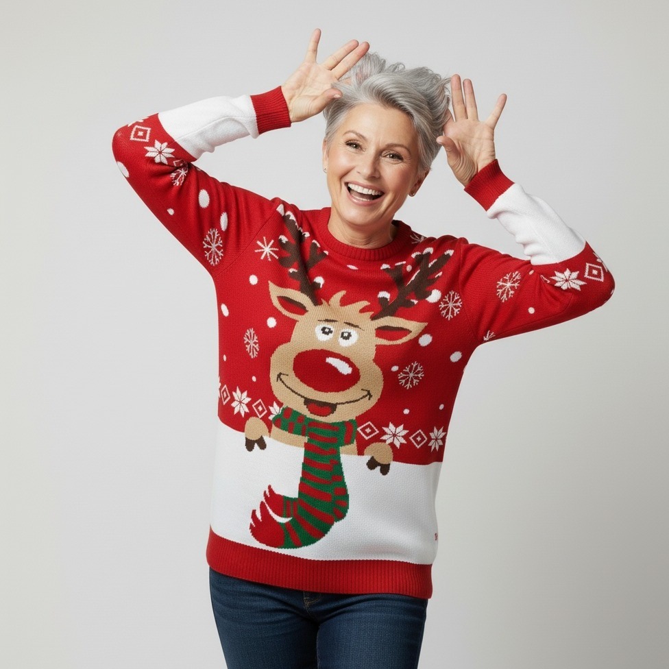 weihnachtspullover-rudolph-rote-nase-damen