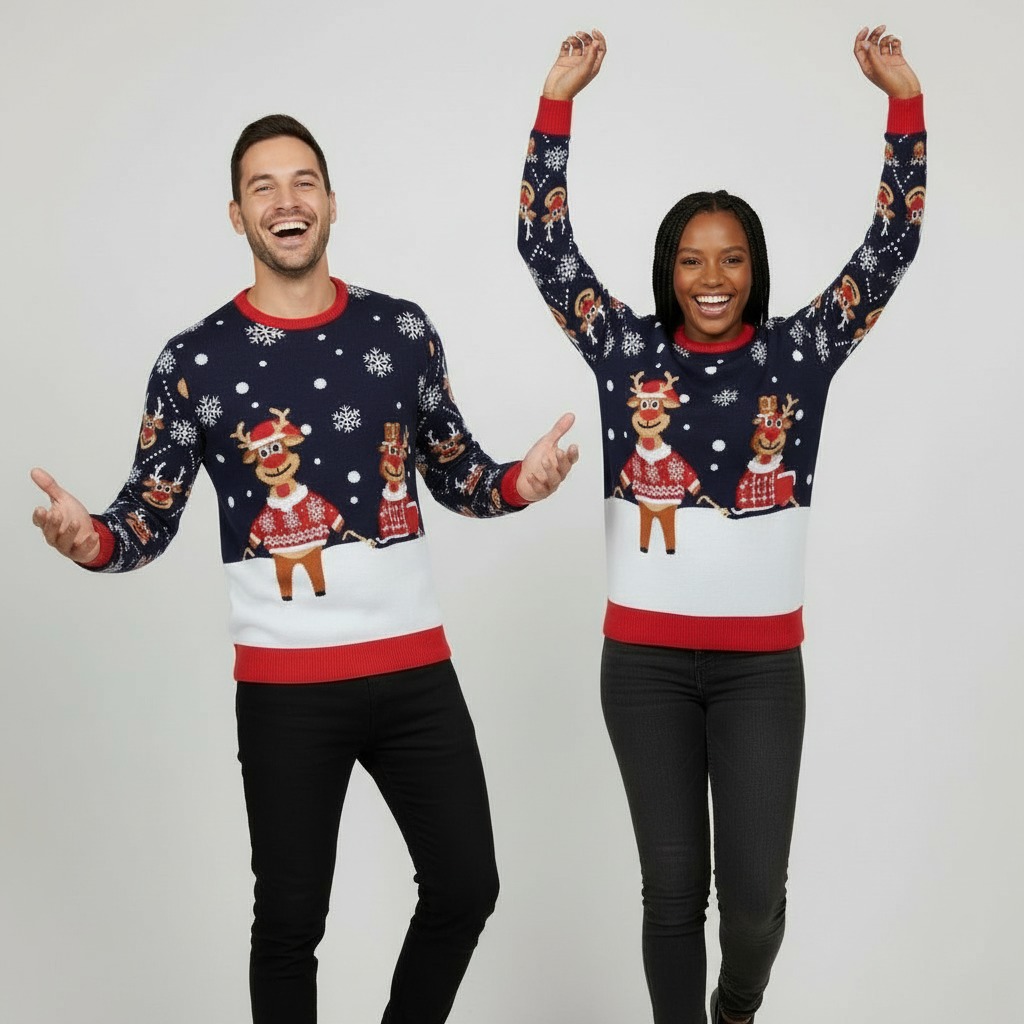 weihnachtspullover-geschenke-in-der-lieferung-paar