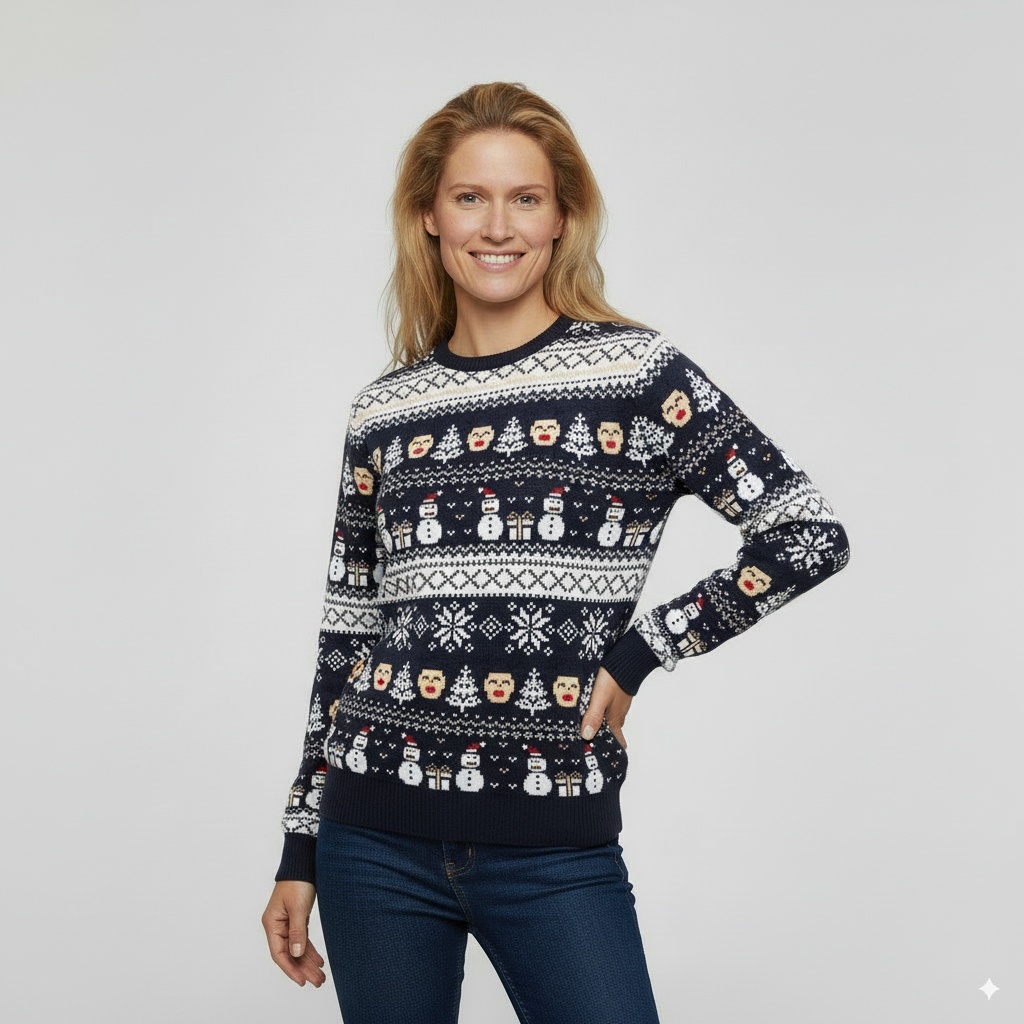weihnachtspullover-weihnachtsglanz-blau-damen