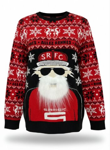 Individueller Weihnachtspullover mit Vereinsfarben – Beispiel Sportclub