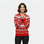weihnachtspullover-weihnachtsglanz-rot-bio-baumwolle-damen