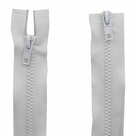2Pcs 60-300cm 5# 8# 10# Double Curseur Résine Zipper Open-End Auto Lock Zip Pour Veste Tente Couture Fermetures à Glissière DIY Vêtement Accessoires-Blanc-DoubleSlider,No10,90cm