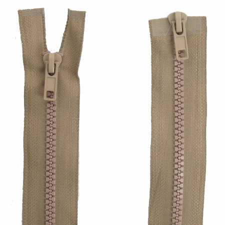 fermeture éclair double curseur injectée n°5 séparable 85 cm beige