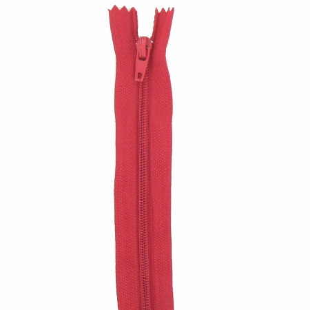 fermeture éclair nylon n°3 non séparable 15 cm rouge