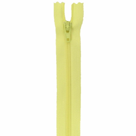 fermeture éclair nylon n°3 non séparable 15 cm jaune banane