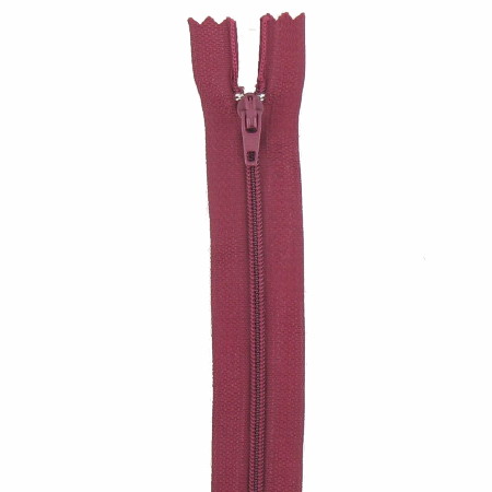 fermeture éclair nylon n°3 non séparable 15 cm bordeaux