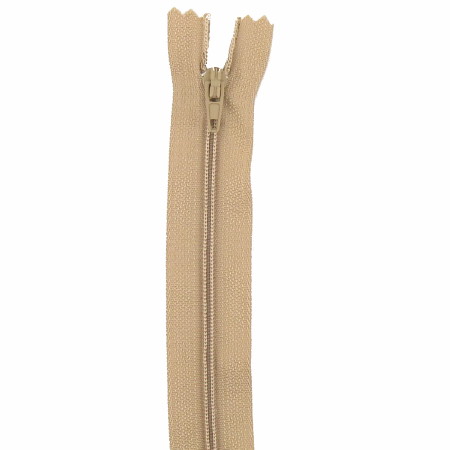 fermeture éclair nylon n°3 non séparable 18 cm beige