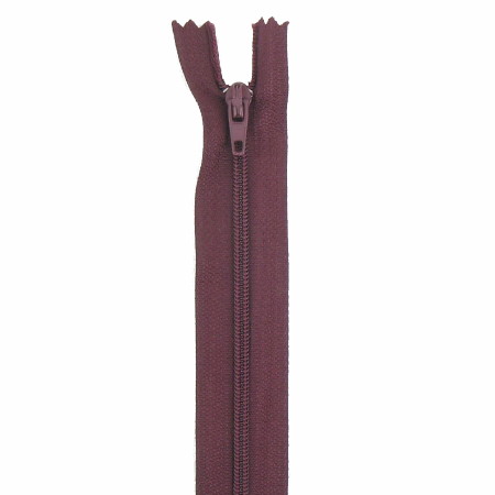 fermeture éclair nylon n°3 non séparable 18 cm bordeaux foncé