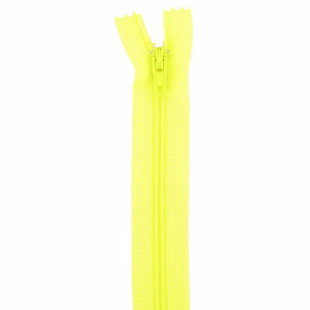 fermeture éclair nylon n°3 non séparable 20 cm jaune citron