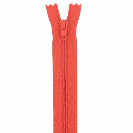 fermeture éclair nylon n°3 non séparable 20 cm rouge feu