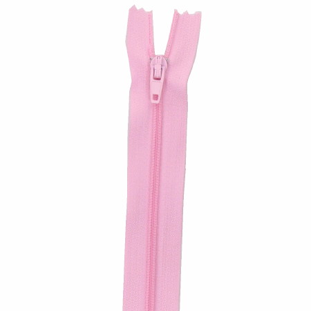 fermeture éclair nylon n°3 non séparable 20 cm rose