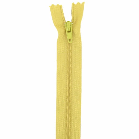 fermeture éclair nylon n°3 non séparable 20 cm jaune moutarde